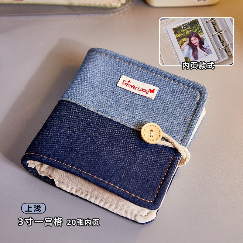 Retro Denim Cover Four-Panel Notebook