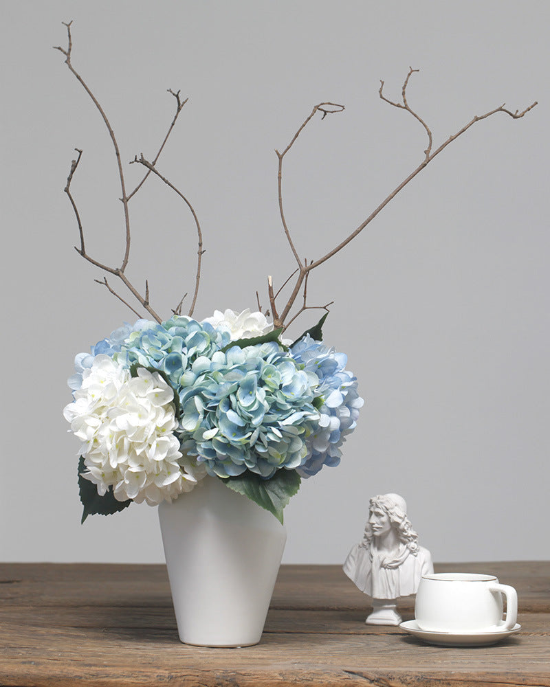 14" Faux Spring Hydrangea Flower Set of 6