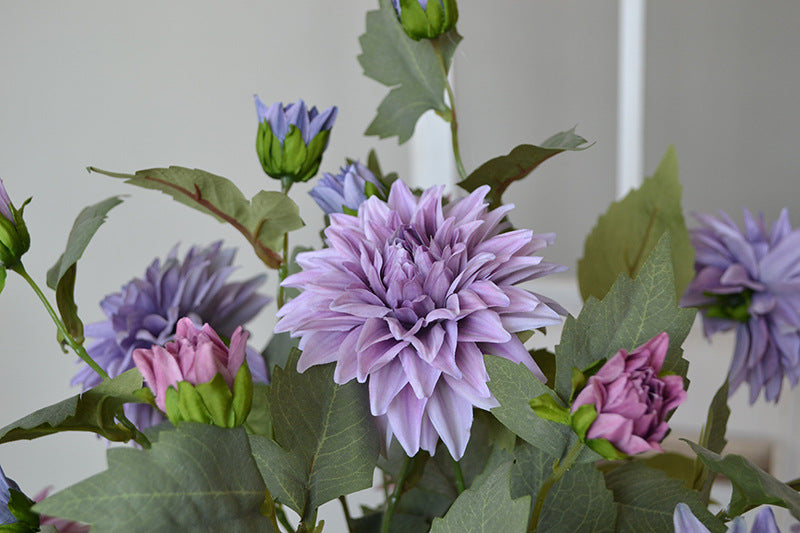 26" Faux Dahlia Flower Set of 6