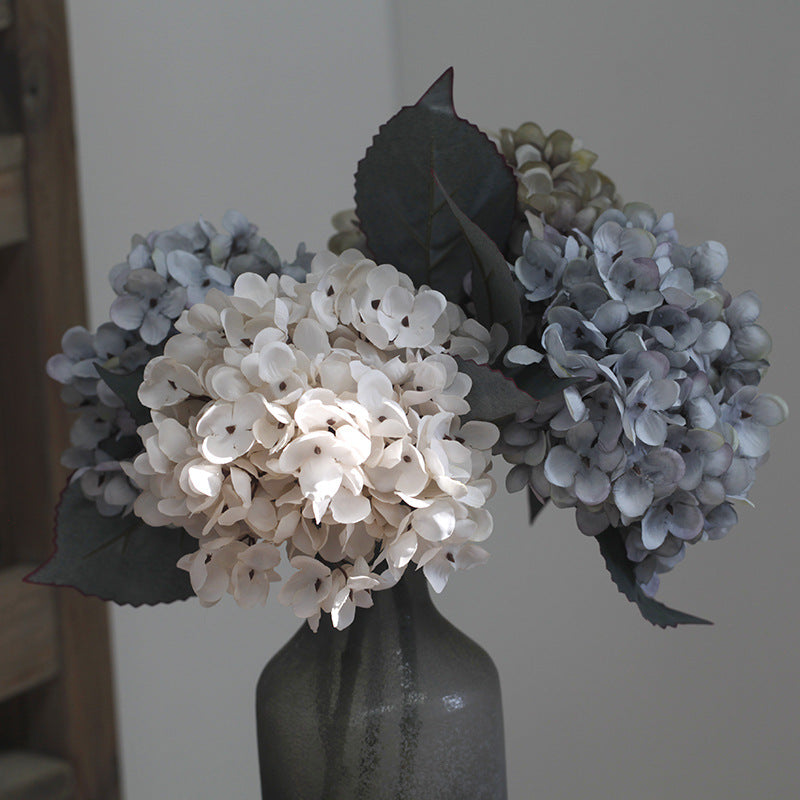 14" Faux Autumn Hydrangea Flower Set of 6