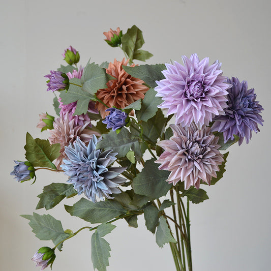 26" Faux Dahlia Flower Set of 6