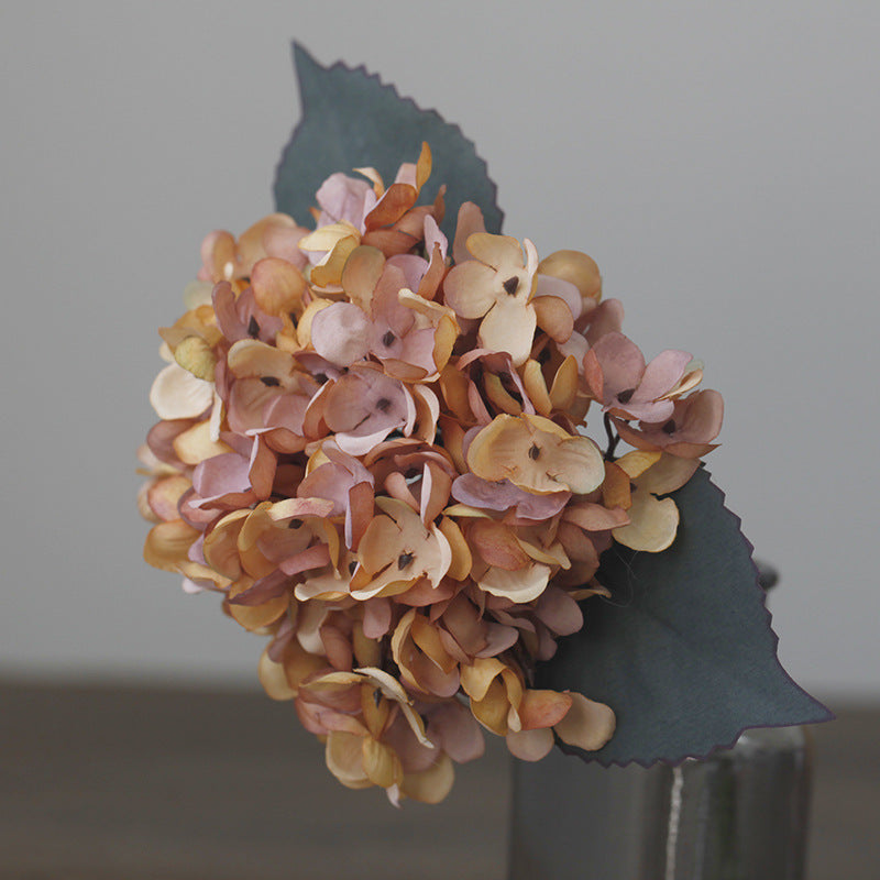 14" Faux Autumn Hydrangea Flower Set of 6