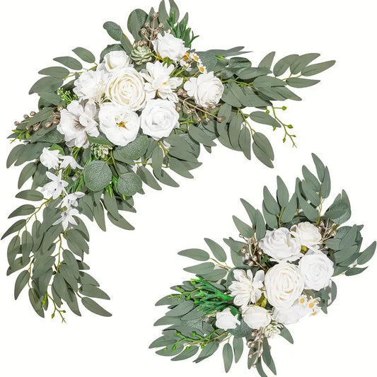 Artificial Wedding Arch Flowers Swag Set of 2
