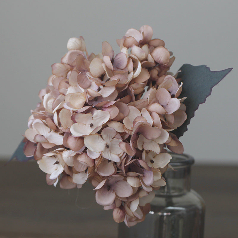 14" Faux Autumn Hydrangea Flower Set of 6