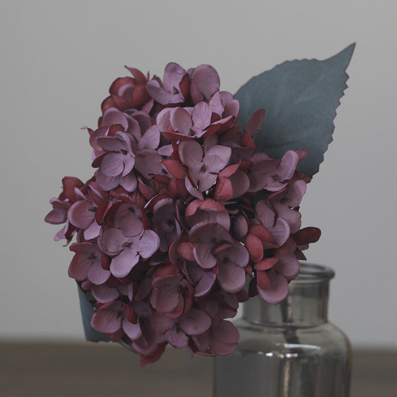 14" Faux Autumn Hydrangea Flower Set of 6