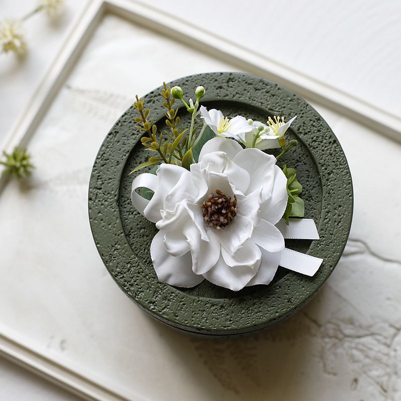White Rose Corsage, Artificial Flower Corsage, Wedding Ceremony, Anniversary Ball, Formal Dinner Corsage