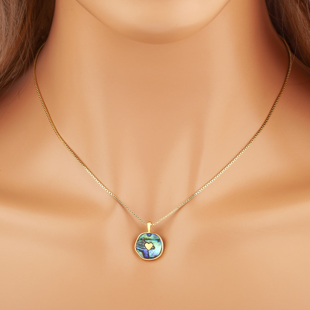 18-carat gold-plated enamel cross pendant necklace—“Love the LORD your God with all your heart and with all your soul and with all your strength. (Deuteronomy6:5 NIV)“