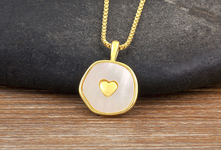 18-carat gold-plated enamel cross pendant necklace—“Love the LORD your God with all your heart and with all your soul and with all your strength. (Deuteronomy6:5 NIV)“