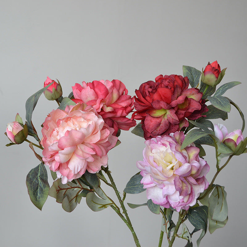 24" Faux Peony Flower Set of 6