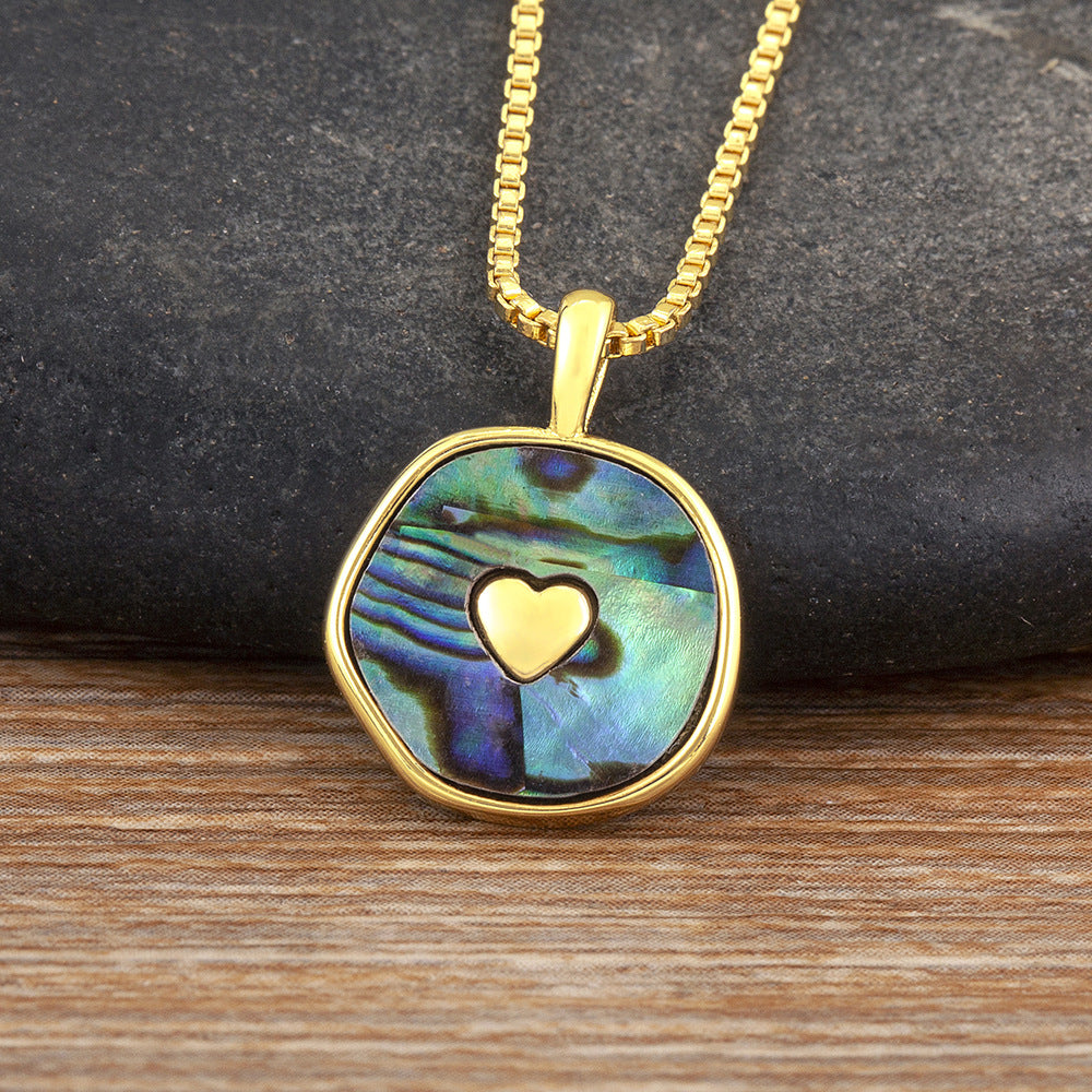 18-carat gold-plated enamel cross pendant necklace—“Love the LORD your God with all your heart and with all your soul and with all your strength. (Deuteronomy6:5 NIV)“