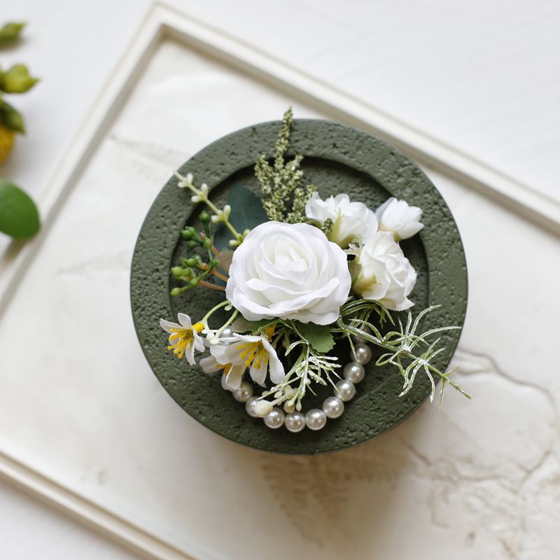 White Rose Corsage, Artificial Flower Corsage, Wedding Ceremony, Anniversary Ball, Formal Dinner Corsage