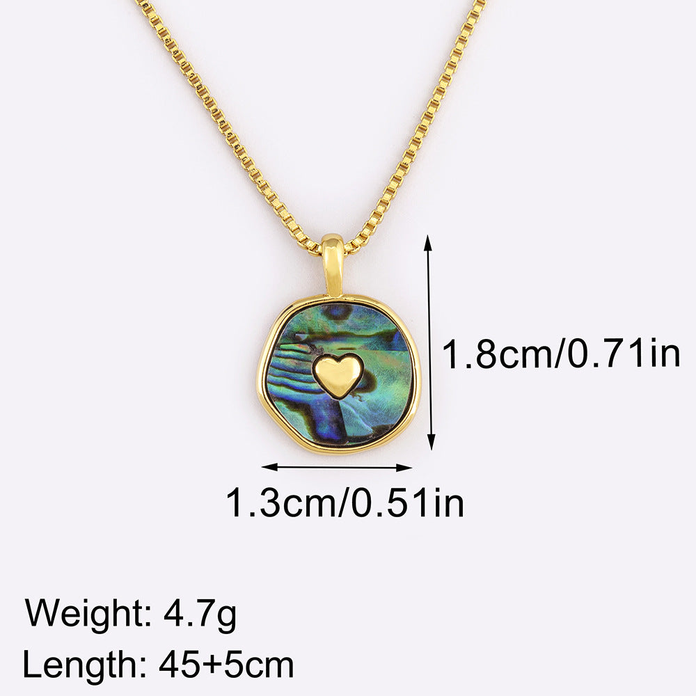 18-carat gold-plated enamel cross pendant necklace—“Love the LORD your God with all your heart and with all your soul and with all your strength. (Deuteronomy6:5 NIV)“