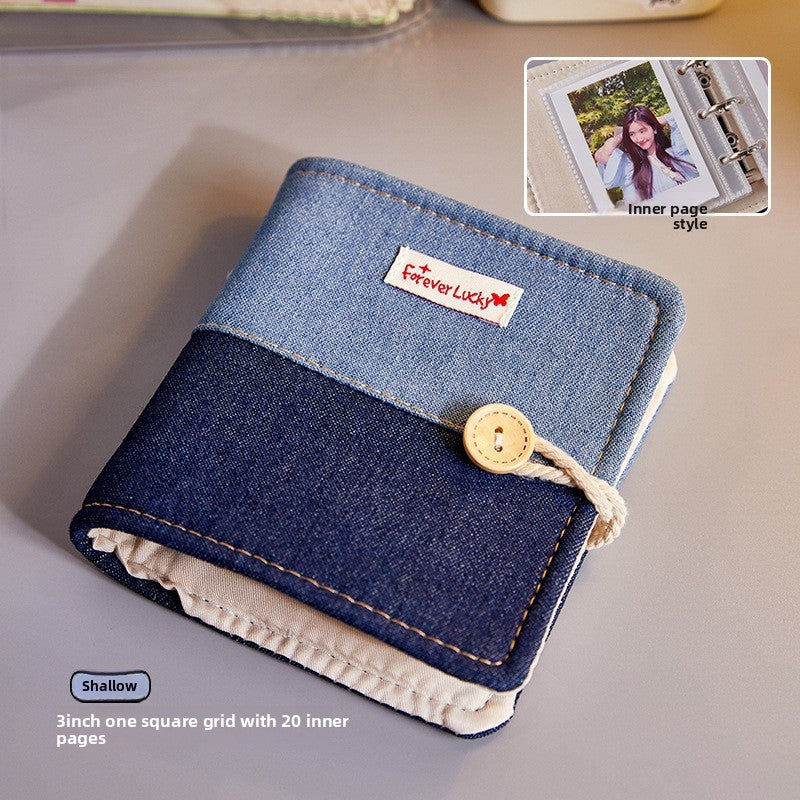 Retro Denim Cover Four-Panel Notebook