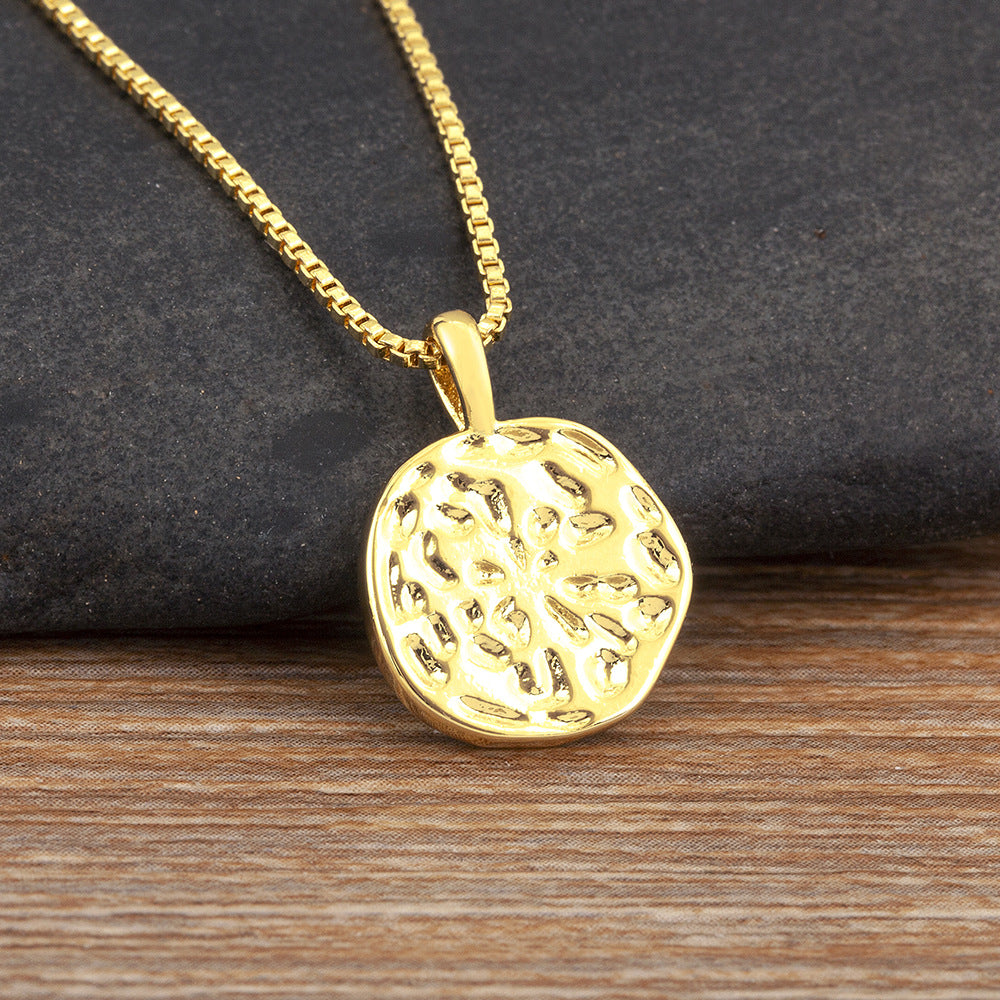 18-carat gold-plated enamel cross pendant necklace—“Love the LORD your God with all your heart and with all your soul and with all your strength. (Deuteronomy6:5 NIV)“