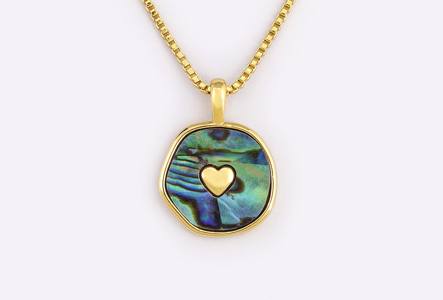 18-carat gold-plated enamel cross pendant necklace—“Love the LORD your God with all your heart and with all your soul and with all your strength. (Deuteronomy6:5 NIV)“