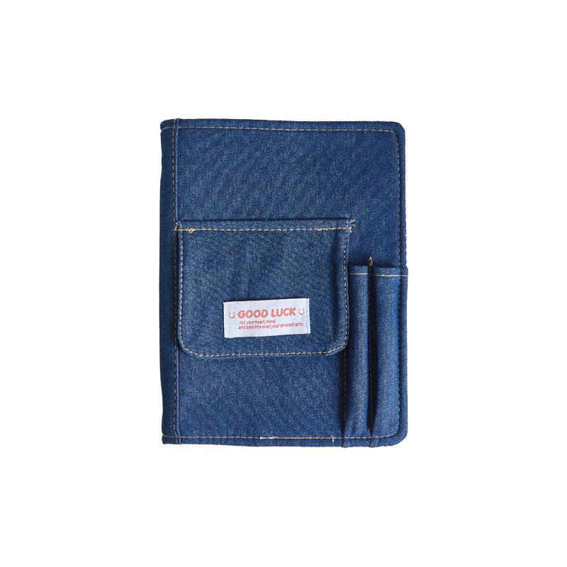 Retro Denim Cover Four-Panel Notebook
