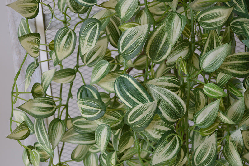 43" Artificial Plant Vines Wall Hanging Rattan Leaves Set of 2