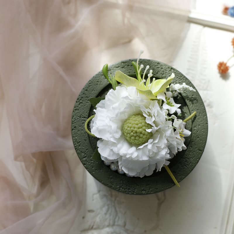White Rose Corsage, Artificial Flower Corsage, Wedding Ceremony, Anniversary Ball, Formal Dinner Corsage
